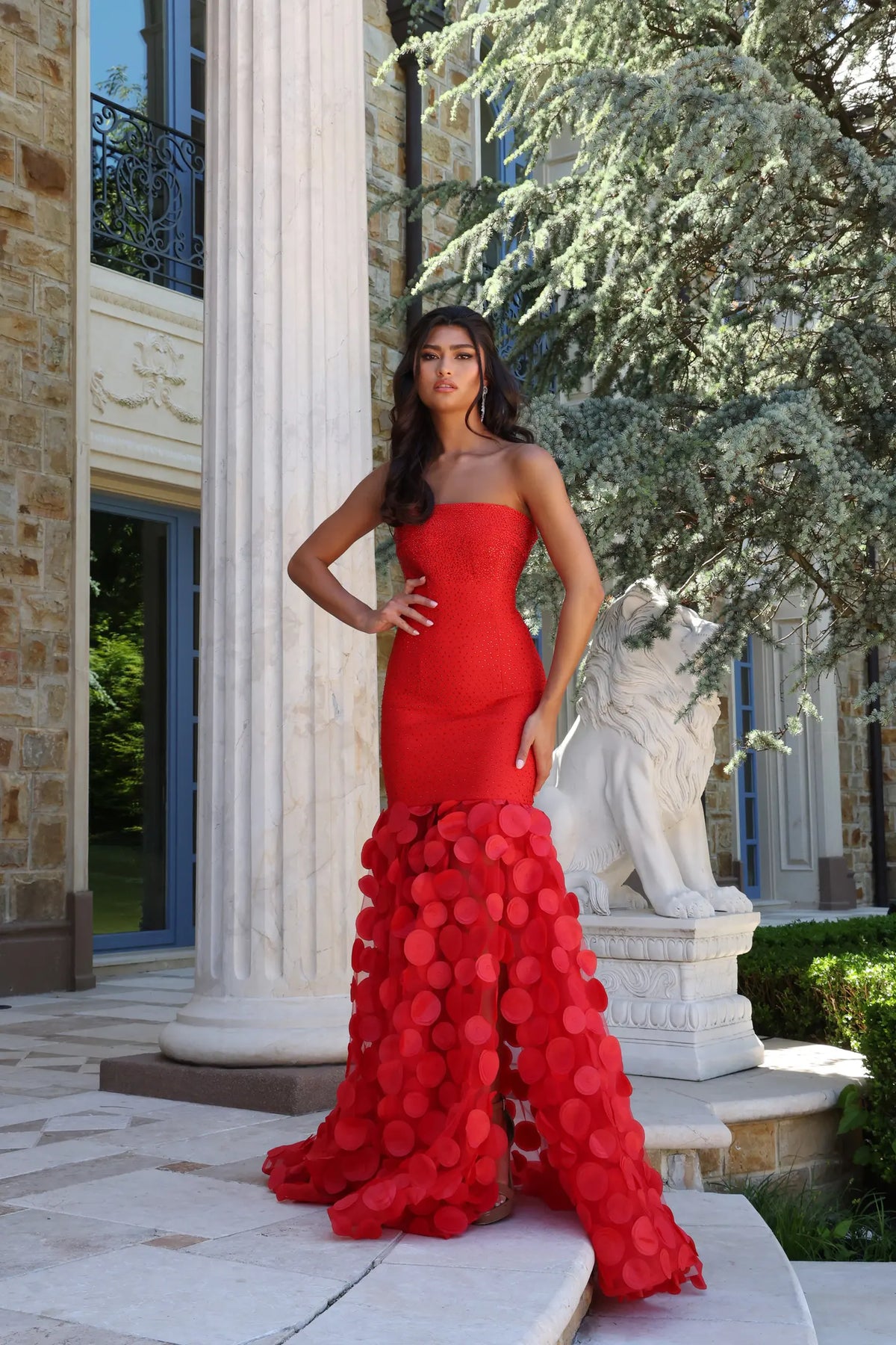 Strapless Beaded Mermaid Gown 49344