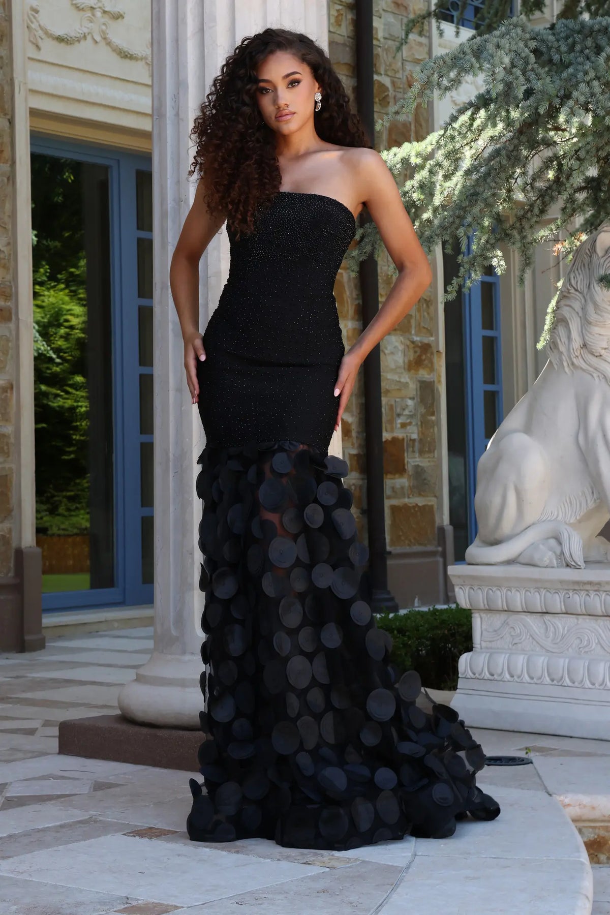 Strapless Beaded Mermaid Gown 49344