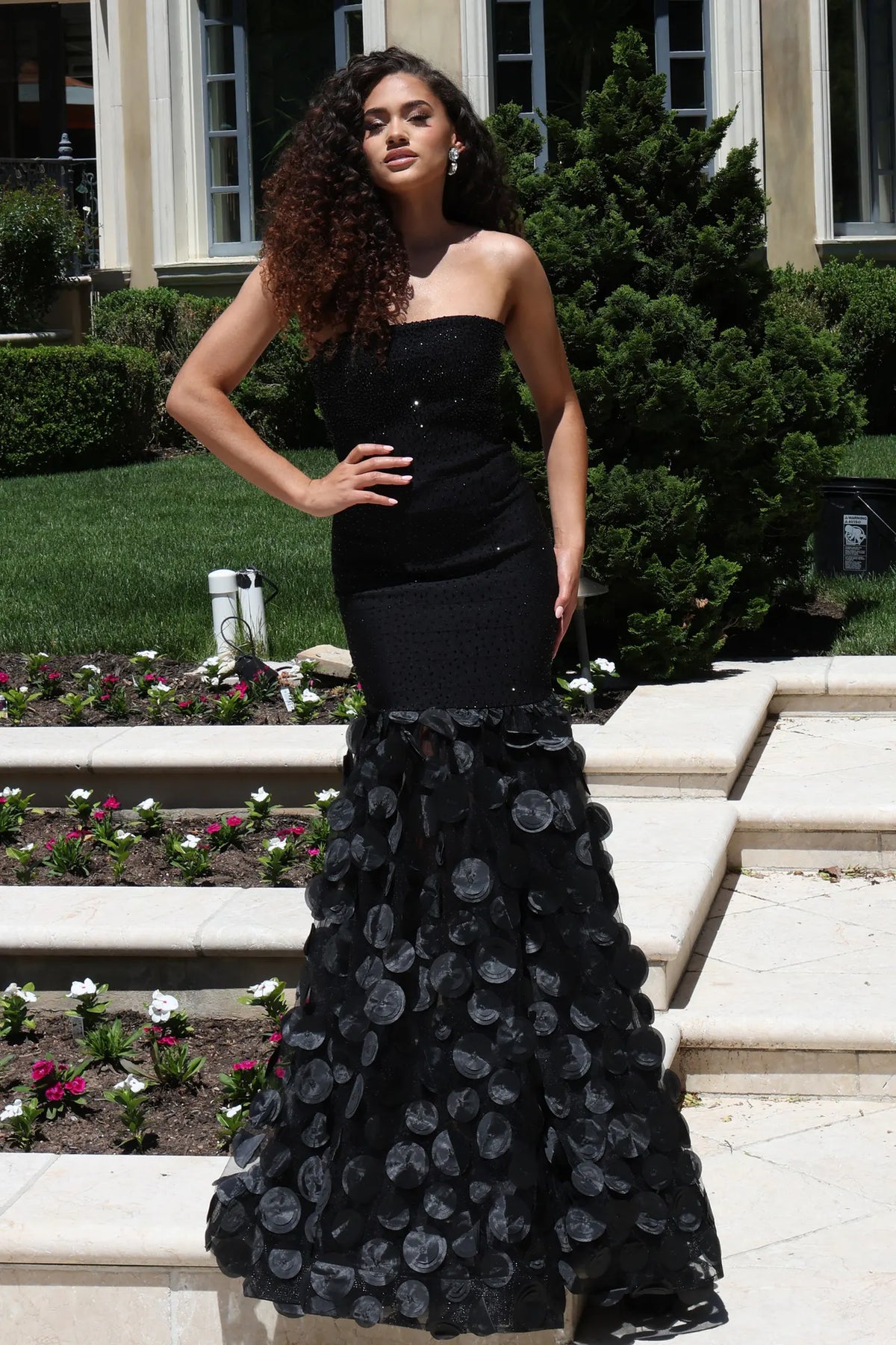 Strapless Beaded Mermaid Gown 49344