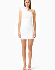 Verdessa One Shoulder Mini Dress in White