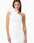 Verdessa One Shoulder Mini Dress in White