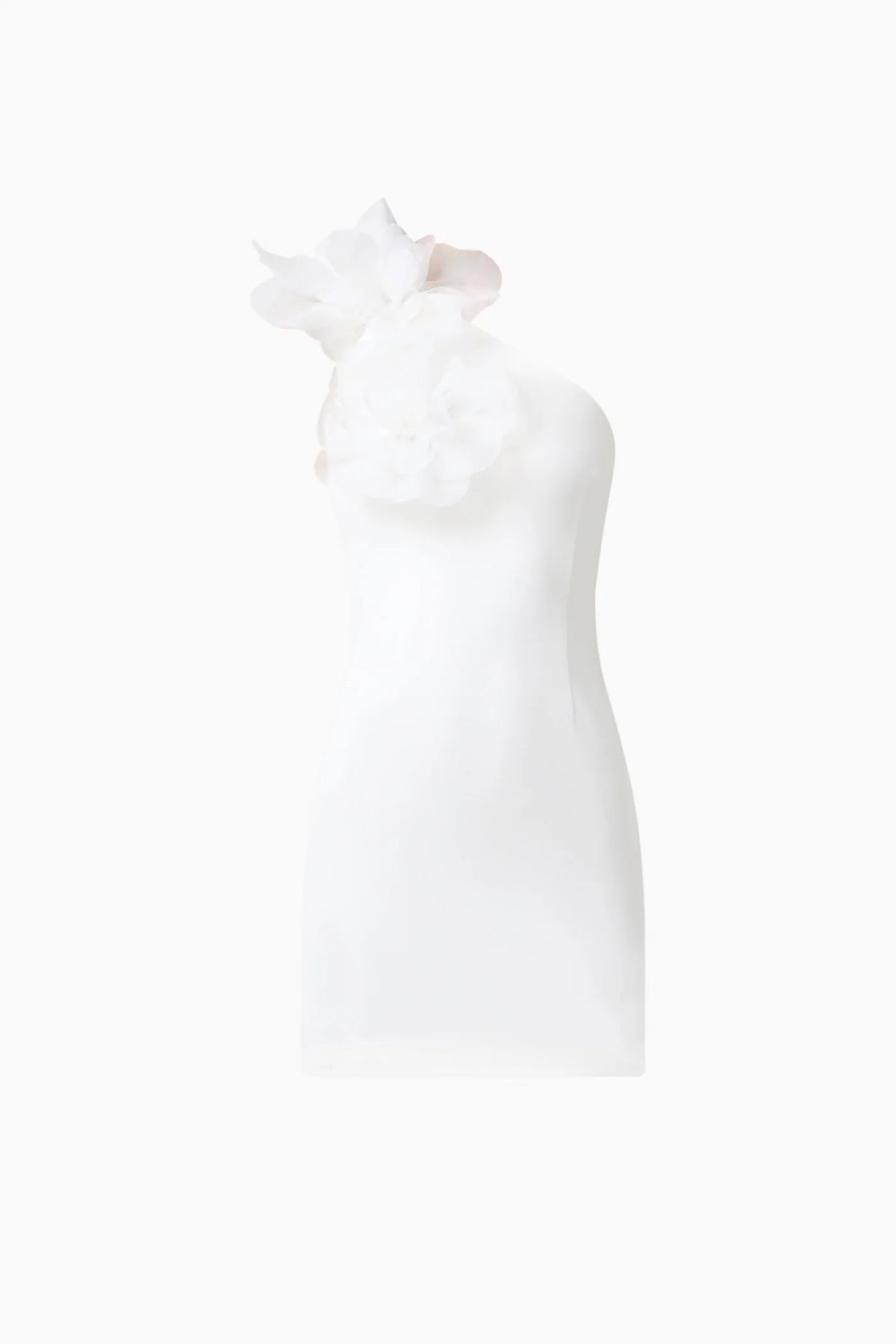 Verdessa One Shoulder Mini Dress in White