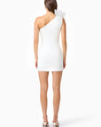 Verdessa One Shoulder Mini Dress in White