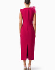 Verdessa V-Neck Maxi Dress in Raspberry Pink