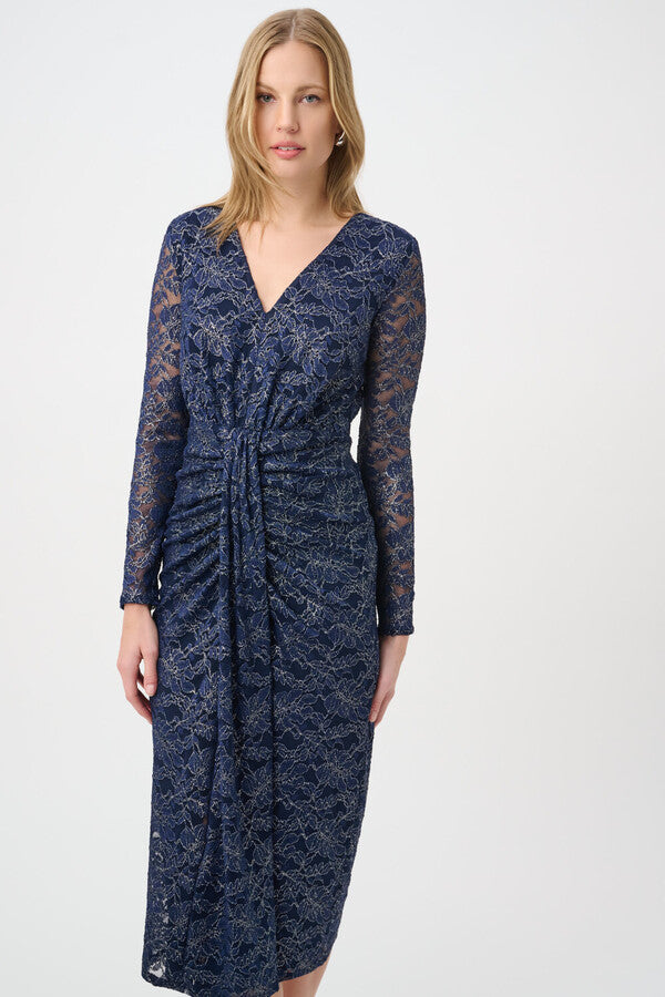 Foiled Lace Sheath Dress Style 264734