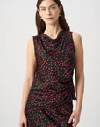 Joseph Ribkoff | Polka Dot Recycled Satin Top - Black/Deep Cherry 264117 Polka Dot Pencil Skirt Style 264118AU$ 260
