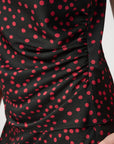 Joseph Ribkoff | Polka Dot Recycled Satin Top - Black/Deep Cherry 264117 Polka Dot Pencil Skirt Style 264118AU$ 260