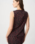 Joseph Ribkoff | Polka Dot Recycled Satin Top - Black/Deep Cherry 264117 Polka Dot Pencil Skirt Style 264118AU$ 260