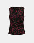 Joseph Ribkoff | Polka Dot Recycled Satin Top - Black/Deep Cherry 264117 Polka Dot Pencil Skirt Style 264118AU$ 260