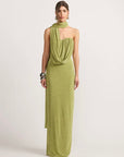 AVIVA STRAPLESS MAXI DRESS CHARTREUSE