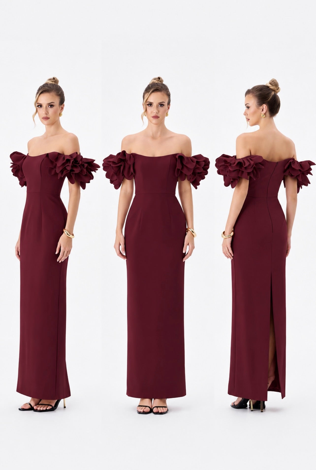 Tamar Frill Sleeve Maxi BL86D07220