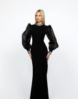 Winnie Sheer Sleeve Gown B67D12L