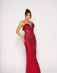 Onda fully beaded gown trimmed with 3D lace