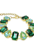 Green Diamonte set